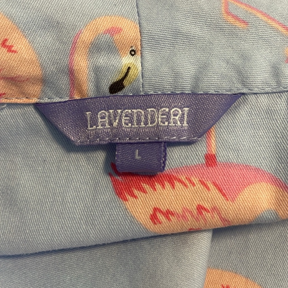 Lavender Flamingo Print Robe - Picture 5 of 6